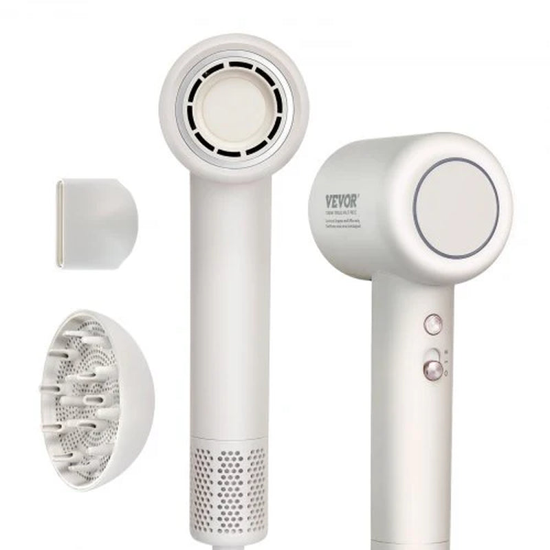 VEVOR High-Speed Ionic Hair Dryer – 102,000 RPM Brushless Motor with 200 Million Negative Ions & 3 Heat/Speed Settings