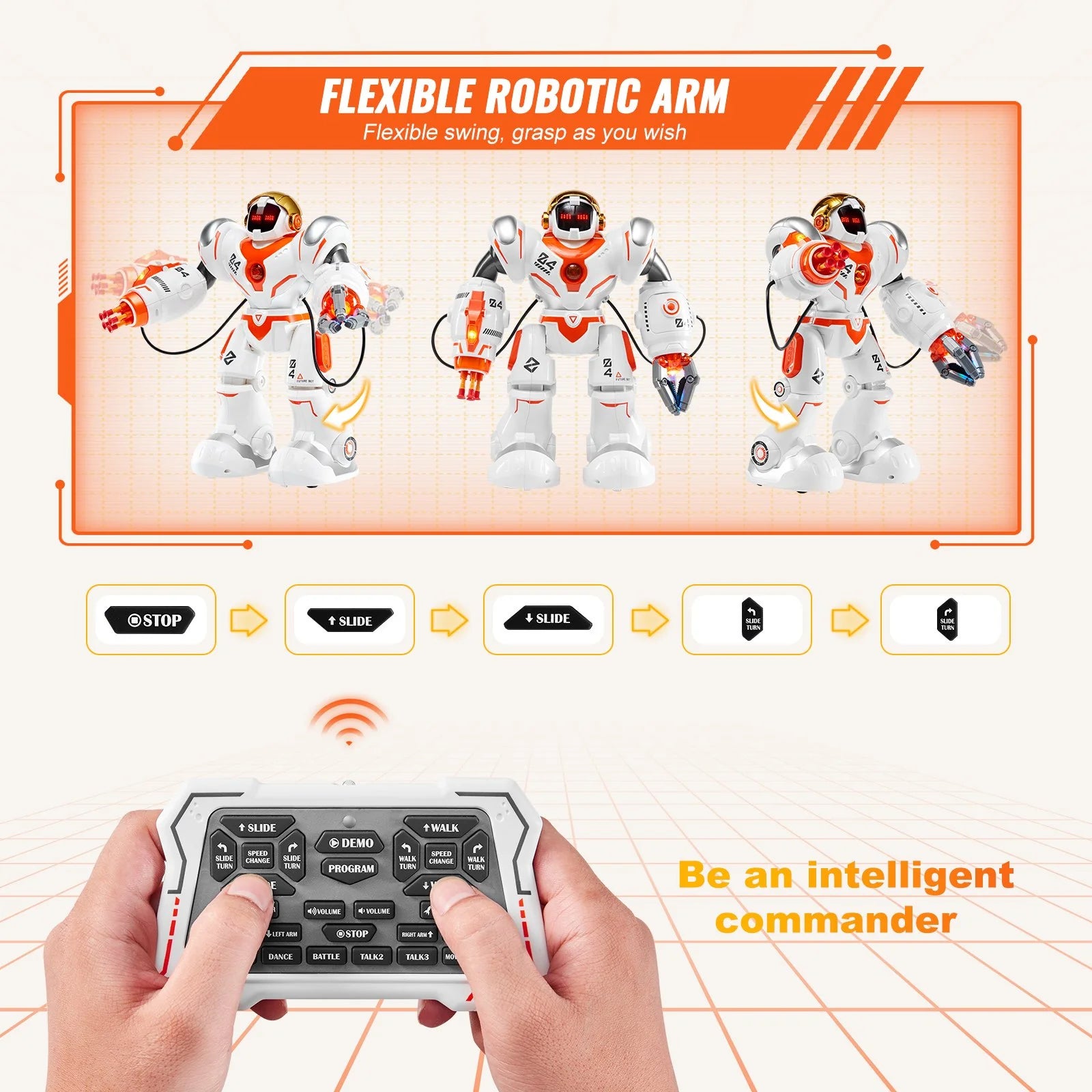 VEVOR RC Battle Robot Toy – Programmable Remote-Controlled Fighting Robot for Kids with Sounds & Lights