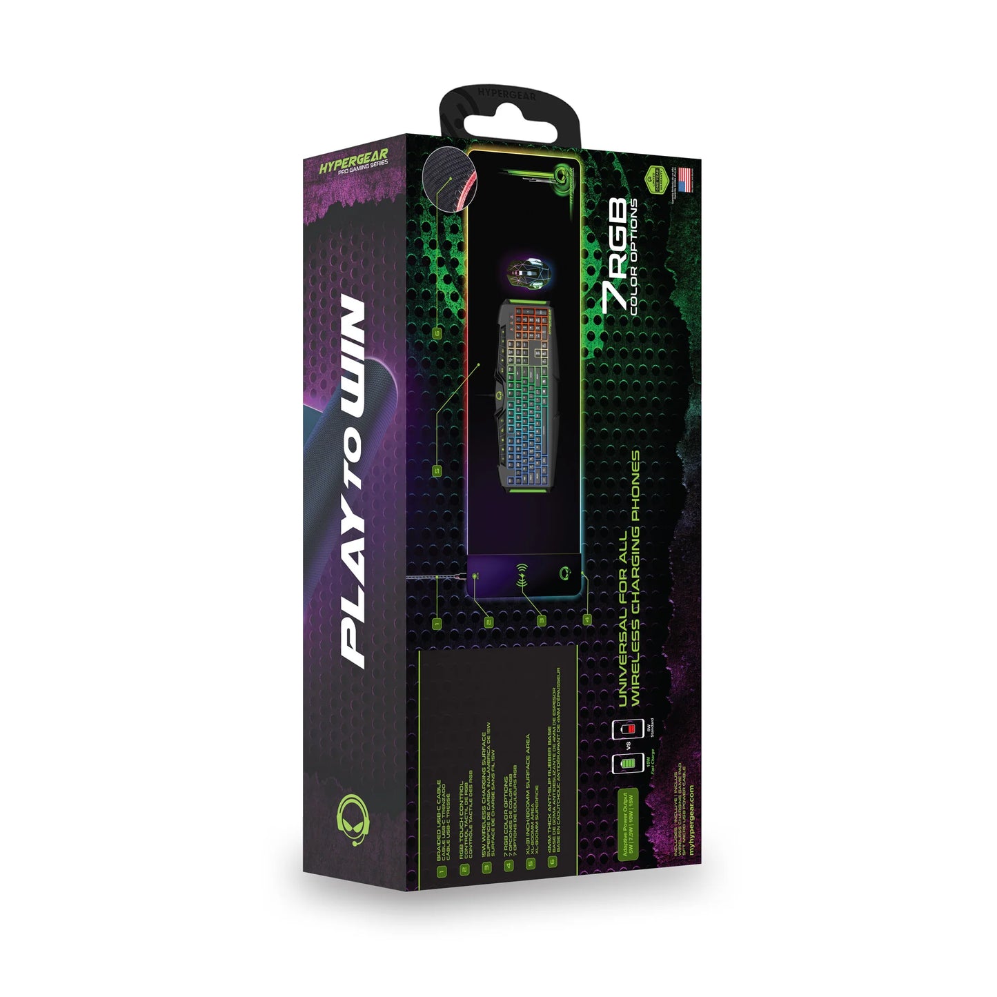 Hypergear Battle Charge Gaming Mouse Pad with Wireless Charging