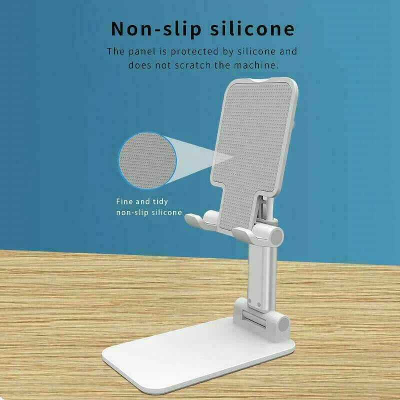 Adjustable Phone & Tablet Stand – Foldable Desk Holder for iPhone, Android & iPad