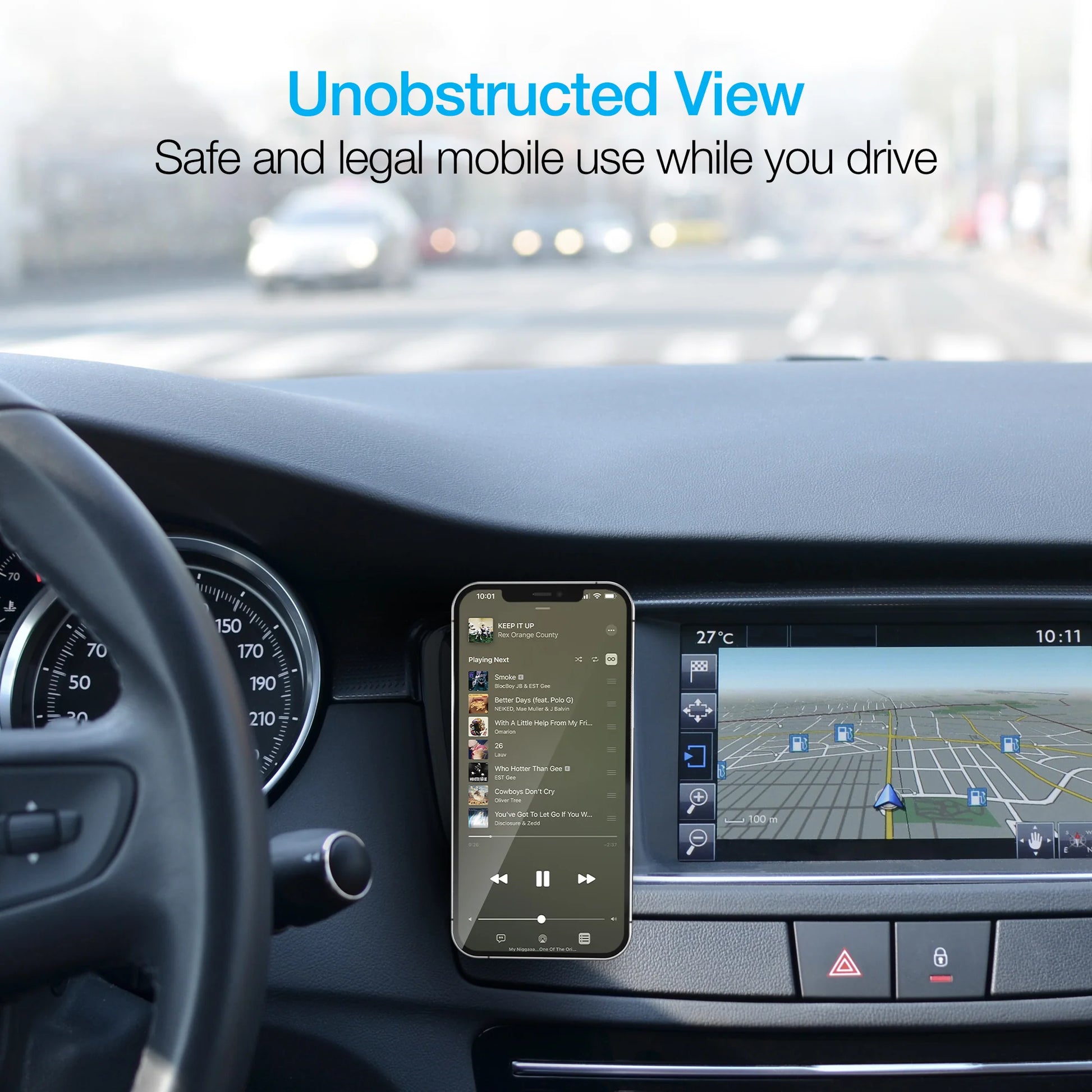 Naztech MagBuddy Elite Vent Mount – Magnetic Hands‑Free Car Phone Holder with 360° Swivel