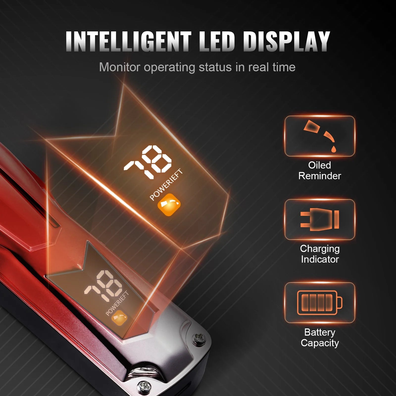 VEVOR Professional Hair Clipper – 6800 RPM Cordless Barber Trimmer with LCD Display & Comb Attachments