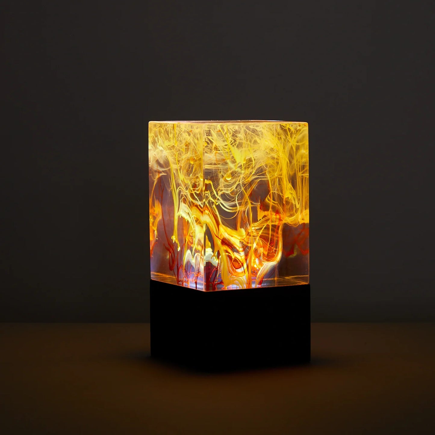 Resin Resin Solar Swirl Table Lamp – Handcrafted LED Night Light with Warm White Glow & Unique Resin Sculpture