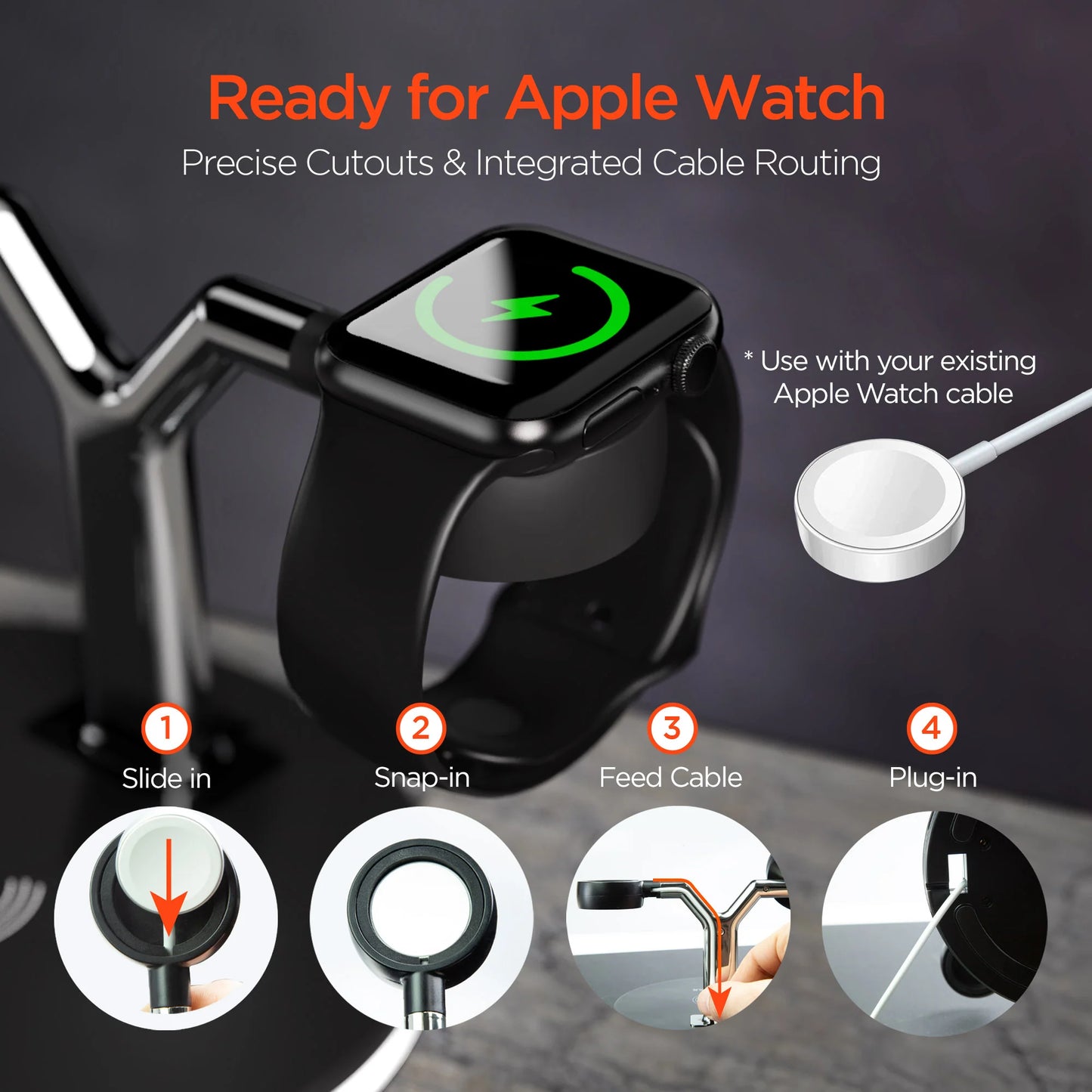 HyperGear MaxCharge 3-in-1 MagSafe Wireless Charging Stand – iPhone, Apple Watch & AirPods