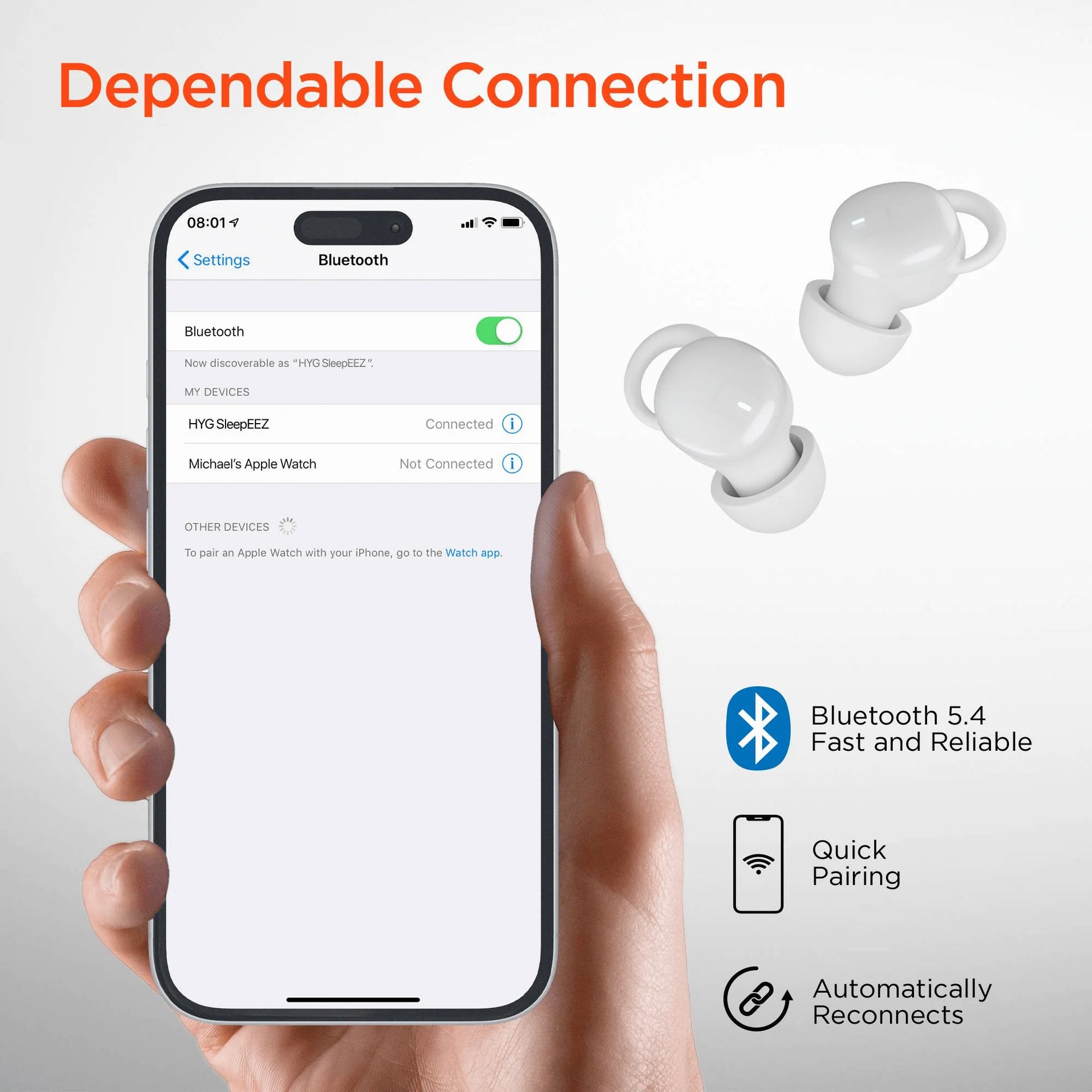 Hypergear SleepEEZ Mini Sleep Earbuds – Noise‑Blocking Wireless Pods with Ultra‑Soft Fit & 5h Battery