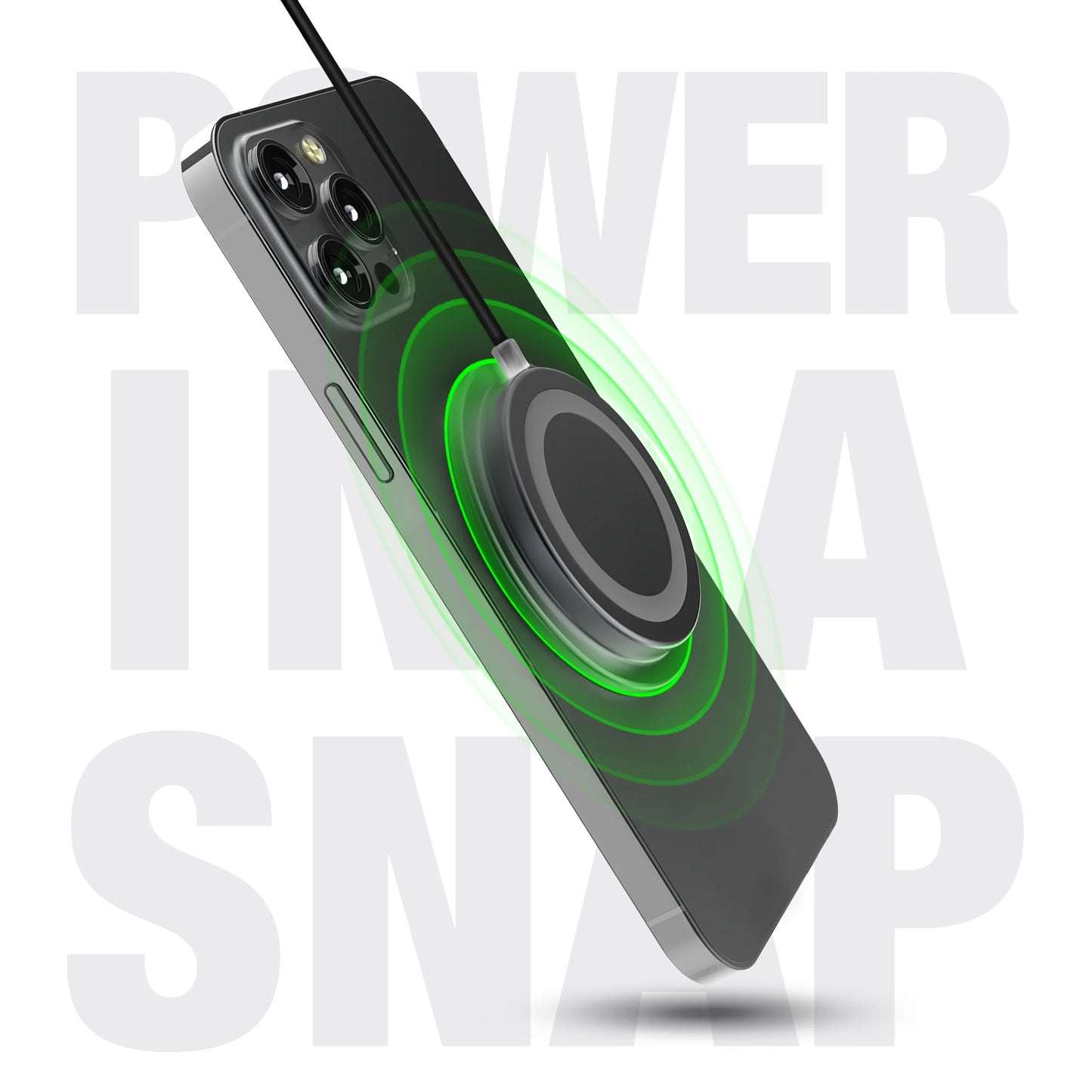 Naztech Alloy Magnetic 15W Wireless Fast Charger – MagSafe-Compatible Charger with Powerful Alignment Magnets & Slim Aluminium Design