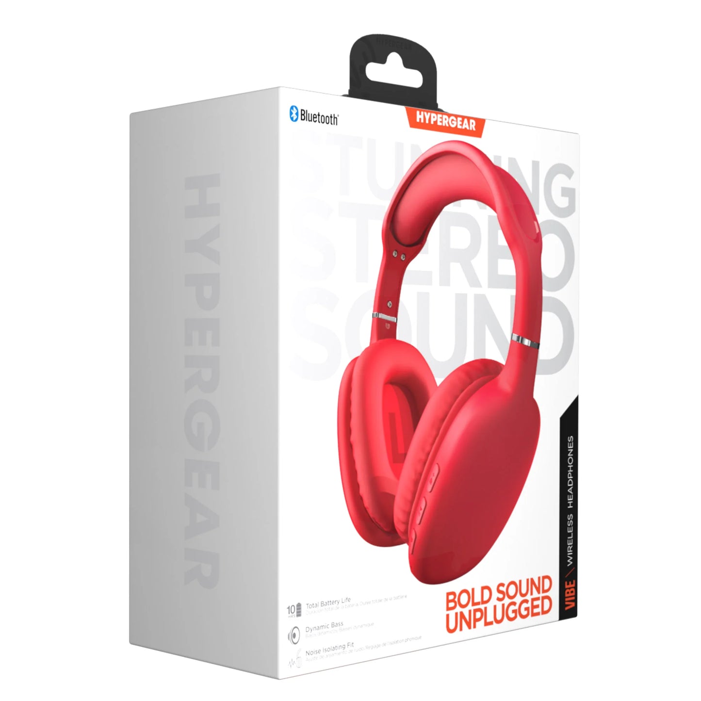 Hypergear Vibe Wireless Over‑Ear Headphones – 40mm Drivers, 10h Playtime & Foldable Design