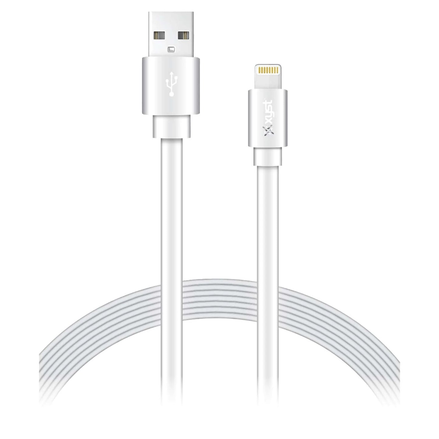 USB-A to Lightning Flat Charging Cable – 4 ft Compact Tangle-Free Cable for iPhone & iPad Fast Charging