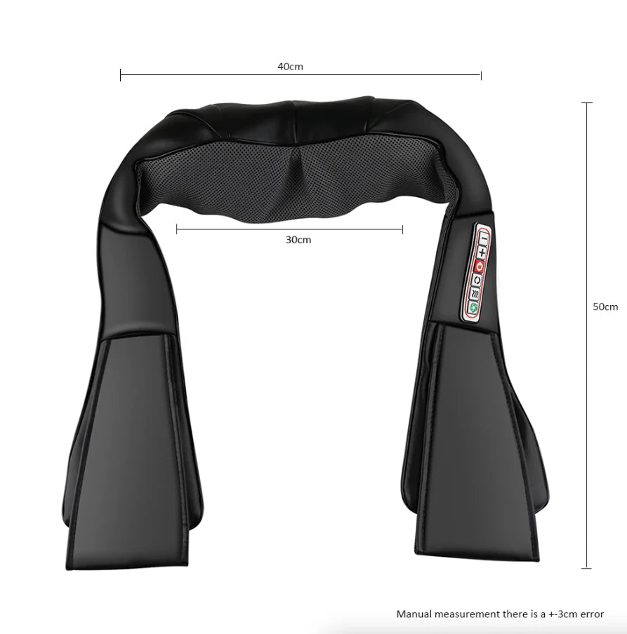 Shiatsu Neck & Back Massager Pillow with Heat – Deep Kneading 3D Massage Cushion for Shoulder, Home & Car Use