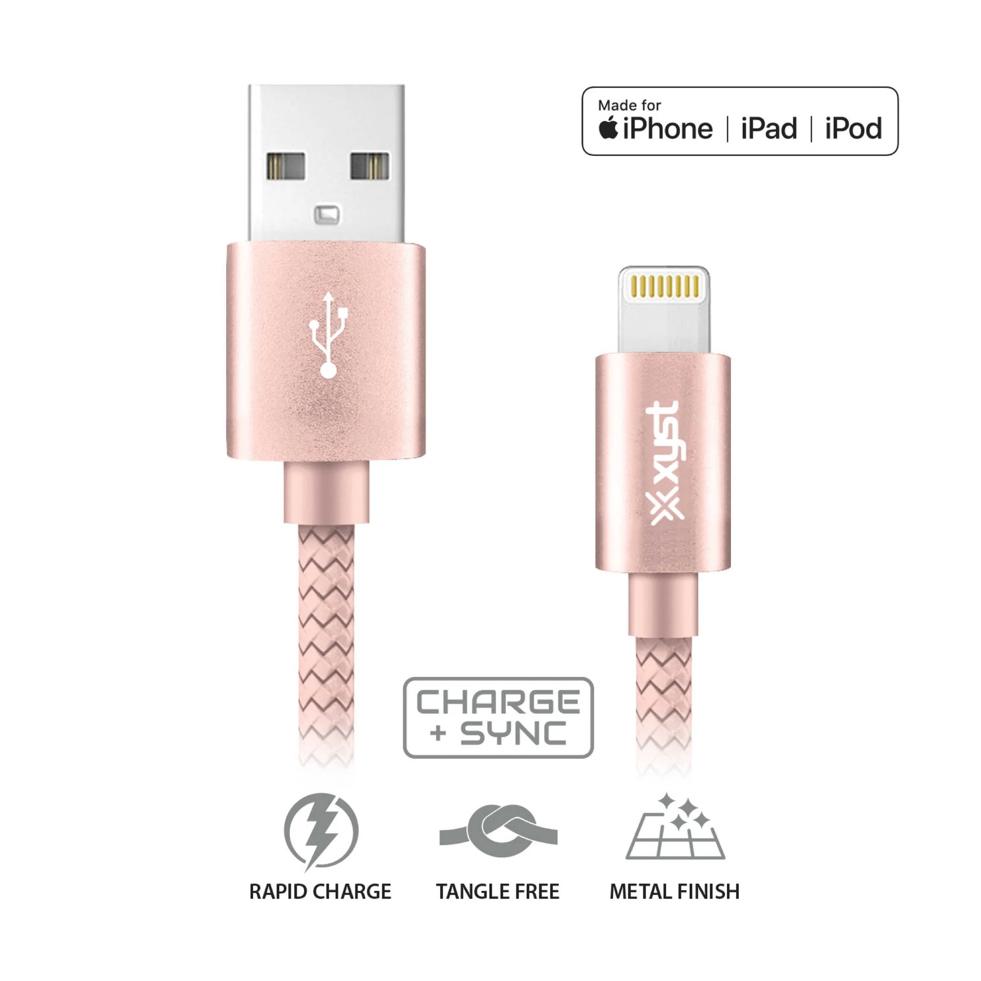 10 ft USB-A to Lightning Braided Charging Cable – Extra-Long Nylon Cable for iPhone & iPad Fast Charging