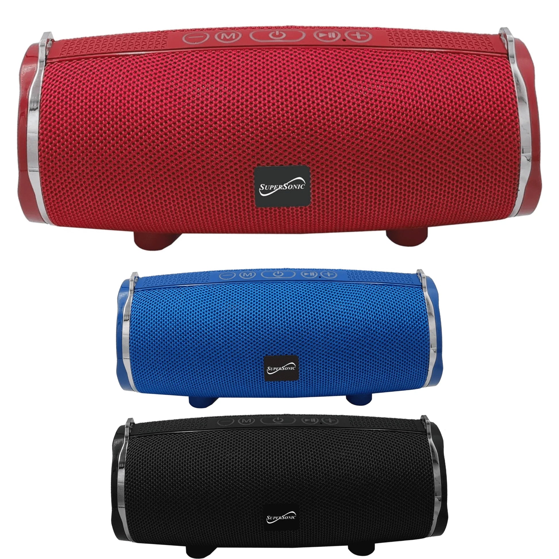 Supersonic Portable Bluetooth Wireless Speaker – 14 W Full‑Range Speaker with Bass Radiator, Mic & FM Radio