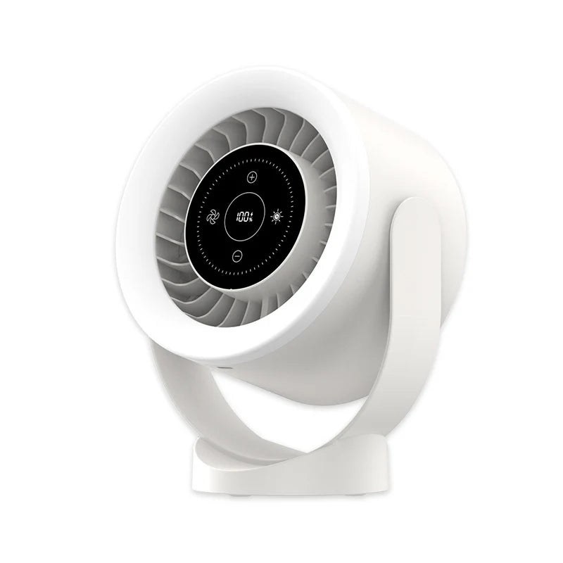 Adjustable Desk Fan Light – USB Powered LED Lamp & Personal Cooling Fan