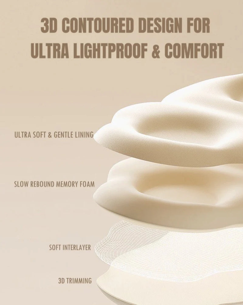 Contoured Puffy Cloud Sleep Eye Mask - Ultra Lightproof and Comfortable