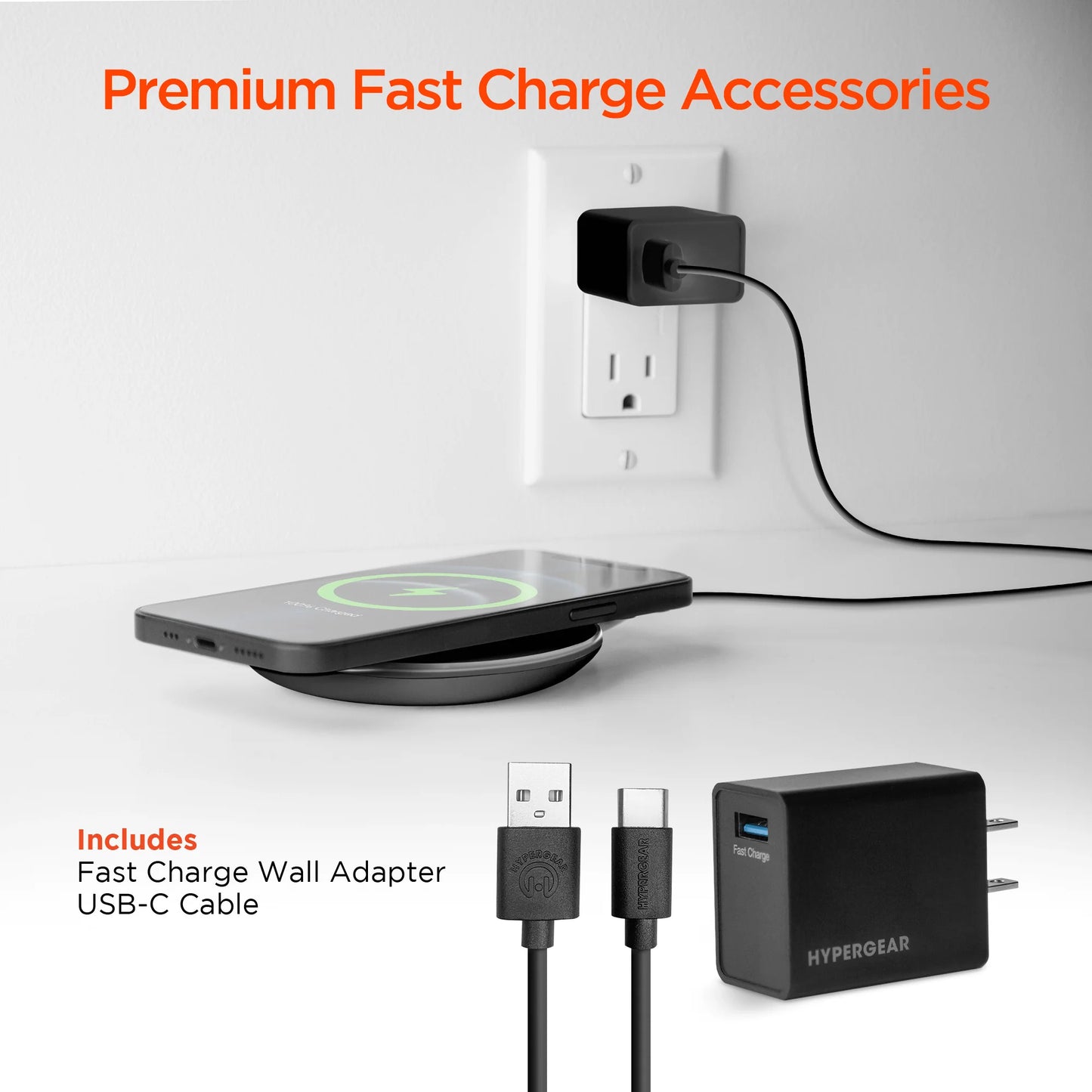 HyperGear ChargePad Pro Wireless Charger – 15W Fast Qi Pad with Adaptive Output & USB‑C