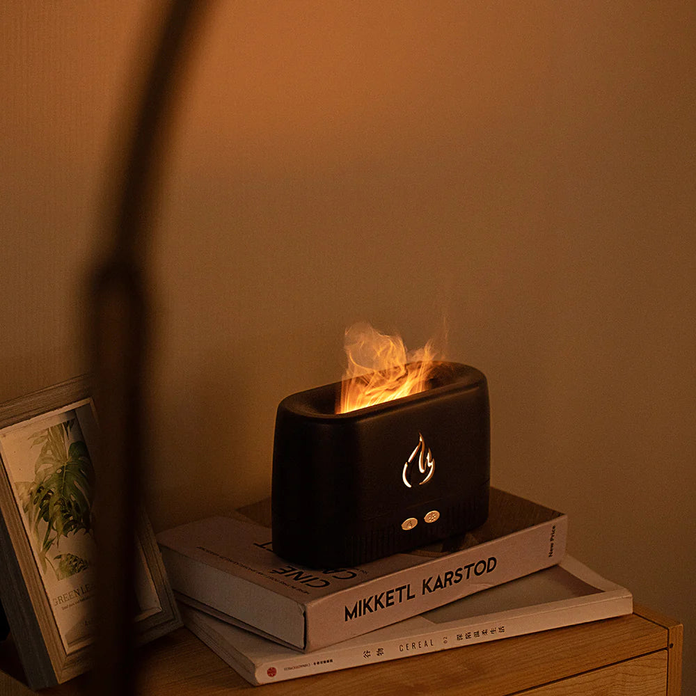 Portable Air Flame Humidifier, Aroma Diffuser