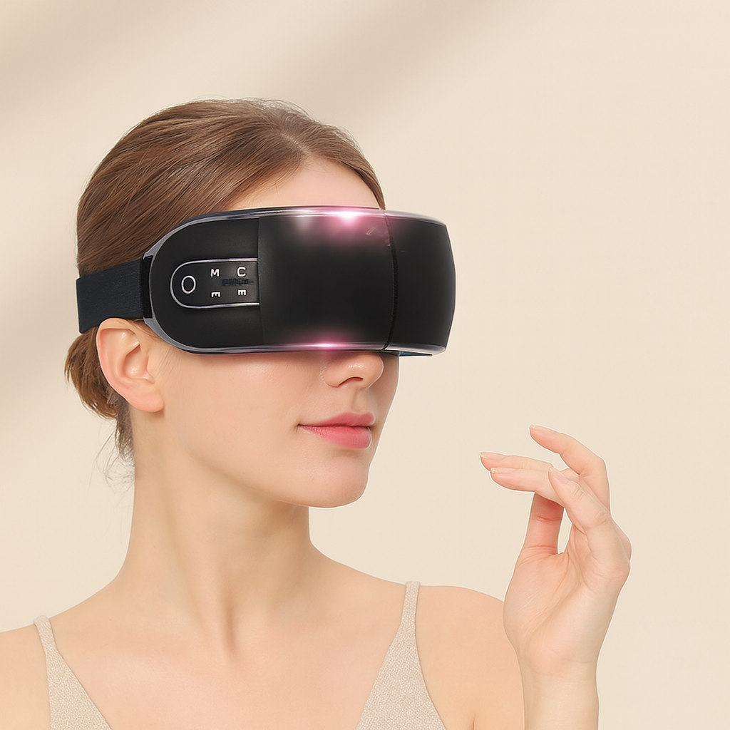 Bella Electric Bluetooth 3D Eye Massager – Heated Air Pressure Eye Therapy Mask with Music & Foldable Design