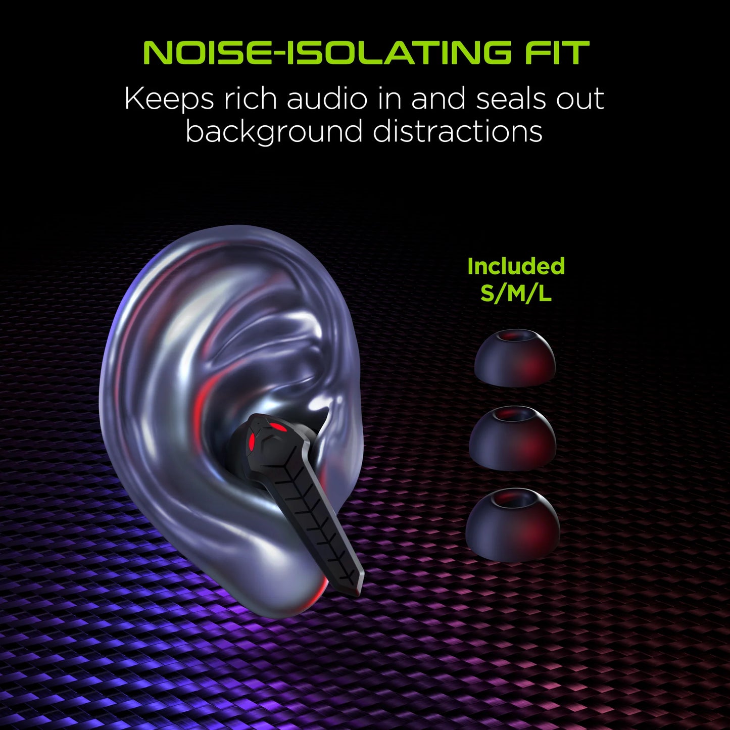 HyperGear CobraStrike True Wireless Gaming Earbuds – Ultra‑Low Latency 60 ms Earphones with 13 mm Drivers, Bluetooth 5.0 & Built‑In Mic